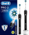 Oral-B Pro 2 - Elektrische Tandenborstel - 100% meer tandplakverwijdering - Zwart (2 stuks)