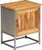 vidaXL - Nachtkastje - 40x30x50 - cm - gerecycled - teakhout - en - staal
