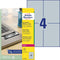 Avery L6134-20 - Etiketten voor typeplaatjes 105 x 148 mm - Slijtvast en olie- en UV-bestendig - Zilver (80 stuks)