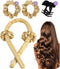 Soft & Silky - Heatless Curls - Satijnen Haarrollers - 2 scrunchies en 1 haarklip