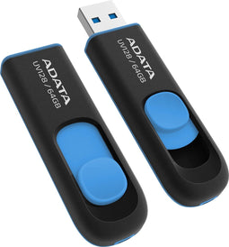 Merkloos DashDrive UV128 - USB Stick 64 GB - USB 3.2 Gen 1 - Zwart/Blauw
