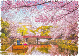 UNIDRAGON Houten Puzzel Voor Volwassenen Woosaic - Sakura - 500 stukjes - King Size 31x44 cm