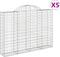 vidaXL - Schanskorven - 5 - st - gewelfd - 200x30x140/160 - cm - ijzer