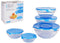 Bowl Adele With lid Stackable 5 Pieces Blue (5 Units)