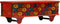 vidaXL - Opbergkist - 110x40x40 - cm - massief - acaciahout - rood