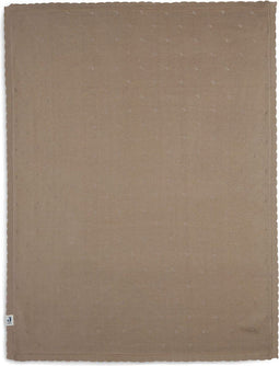 Jollein Baby Deken Wieg 75x100cm Pointelle - Biologisch katoen - Biscuit