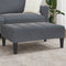 vidaXL - Voetenbank - 77x55x31 - cm - fluweel - donkergrijs
