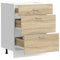 vidaXL - Keuken - onderkast - bewerkt - hout - sonoma - eikenkleurig