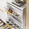 SoBuy FSR206-GW - Schoenenkast - Ultradun 19 cm - Hoogglans Wit en Goud