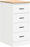 vidaXL - Garagekast - 40x51x85 - cm - massief - grenenhout - wit
