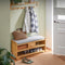 SoBuy FSR75-N - Schoenenbank - Solid Wood met Zitkussen & 3 Manden - Naturel