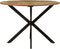 vidaXL - Eettafel - Ø110x78 - cm - massief - gerecycled - hout - en - staal