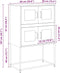 vidaXL - Hoge - kast - 68x39x107 - cm - staal - roze