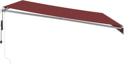 vidaXL - Luifel - automatisch - uittrekbaar - met - LED - 450x300 - cm - bordeauxrood