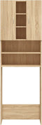 vidaXL - Wasmachinekast - 64x25,5x190 - cm - sonoma - eikenkleurig