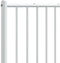 vidaXL - Hoofdbord - 135 - cm - metaal - wit