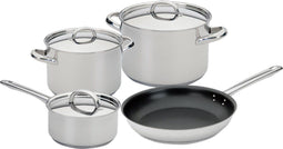 ETNA - 4-delige RVS pannenset - Geschikt voor alle warmtebronnen (4 stuks)