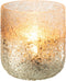 J-Line teelichthouder Gebroken - glas - zilver - extra small