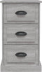 vidaXL - Nachtkastje - 39x39x67 - cm - bewerkt - hout - grijs - sonoma - eikenkleurig