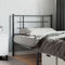 vidaXL - Hoofdbord - 107 - cm - metaal - zwart