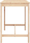 vidaXL Tuintafel 121x82,5x110 cm massief grenenhout