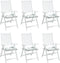 vidaXL - Stoelkussens - 6 - st - bladpatroon - 40x40x3 - cm - stof