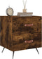 vidaXL - Nachtkastje - 40x35x47,5 - cm - bewerkt - hout - gerookt - eikenkleurig