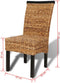 vidaXL - Eetkamerstoelen - 2 - st - abaca - en - massief - mangohout