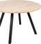 WOOOD Tablo Tafel Rond met 2-Standen Poot - Eiken/Metaal - 75x120x120