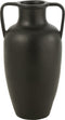 J-Line vaas 2 Armen Terracotta - keramiek - zwart - large - 66 cm hoog