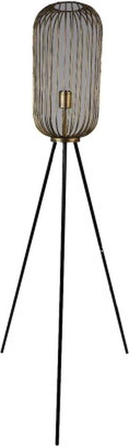 HSM Collection Vloerlamp Ø40x150cm Goud/Zwart Metaal
