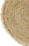 J-Line placemat Kwastjesband - jute - naturel