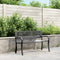 vidaXL - Tuinbank - 120 - cm - staal - zwart