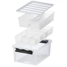 Orthex SmartStore Opbergbox 14 Liter 4-delig Transparant/zwart