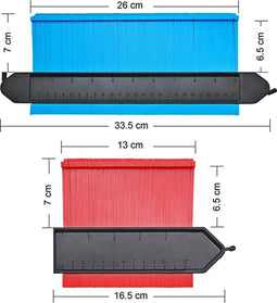 2-delige contourmeter met slot Contourweergavemeter met vergrendeling Onregelmatige profielmeter Meetinstrument voor porseleinen baksteen en geperst hout (12 cm + 25 cm)