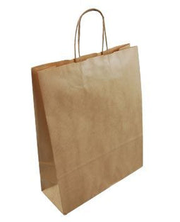 Tas | Kraftpapier | gedraaid papieren koord | 45x 17x48cm | draagtas | bruin | 100 stuks