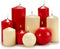 Kaars Rood Was (7,5 x 7,5 x 7,5 cm) (4 Stuks)