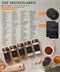Five Stars® 24-delige Glazen Kruidenpotjes Set - Luchtdicht Acacia Deksels - Inclusief Stickers en Accessoires