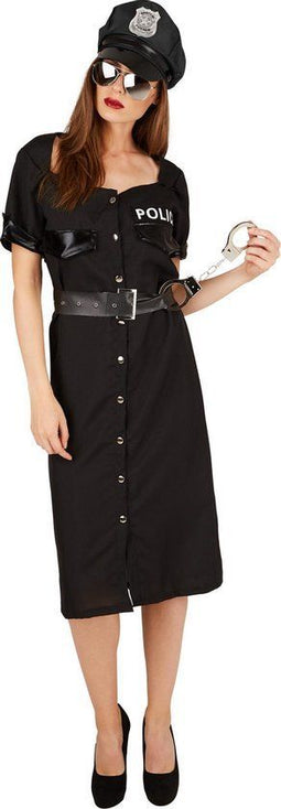 dressforfun Politieagente XL - verkleedkostuum - jurk met riem en handboeien