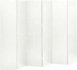 vidaXL - Kamerscherm - met - 6 - panelen - 240x180 - cm - staal - wit