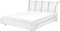 NANTES - Tweepersoonsbed LED - Wit - 140 x 200 cm - Leer