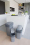 Curver Flip Bin - Afvalbak 25L - Compact ontwerp - Zilver/Antraciet