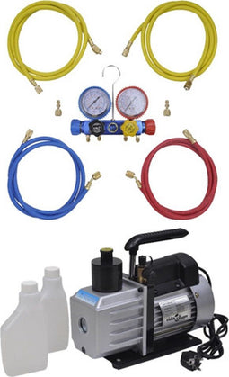 vidaXL Vacuümpomp 50 L/min met 4-voudige manometerset