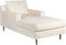 GUERET - Chaise longue - Beige - Symmetrisch - Fluweel