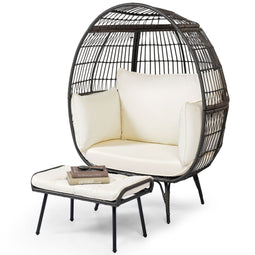 Coast Egg Stoel - XXL - Max. 205 kg - 110 x 82 x 145 cm - Bruin / Wit