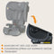 Nelly i-Size ISOFIX - Inklapbare Peuter Autostoel - 4 Ligstanden - Grote Side Protection - 5-punts gordels - TopTether Alarm - Bekerhouder