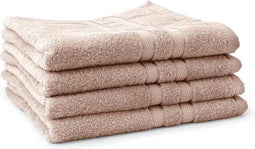 LINNICK Pure Handdoeken Set - 100% Katoen - Nude - 60x110cm - Per 4 Stuks