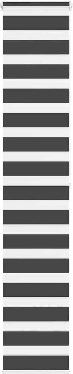 vidaXL - Zebra - rolgordijn - 40x200 - cm - stofbreedte - 35,9 - cm - zwart