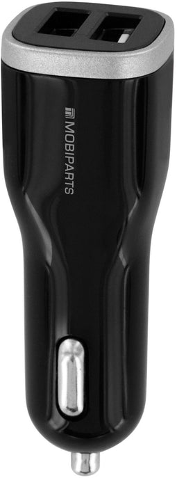Mobiparts Car Charger - Dual USB 2.4A - Zwart