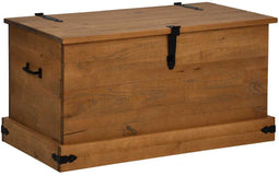 vidaXL - Opbergkist - HALDEN - 91x48x47 - cm - massief - grenenhout